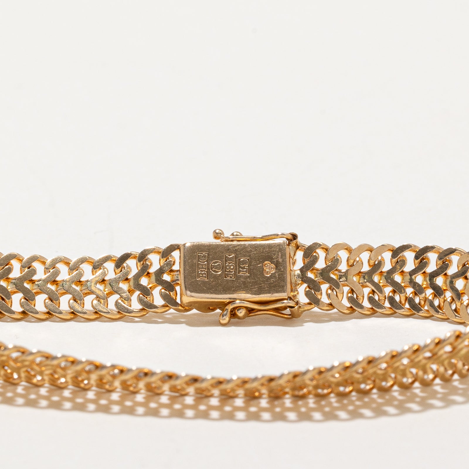 Bracelet suédois en or jaune 18 carats de 1966 | 7,81 mm | 19 cm
