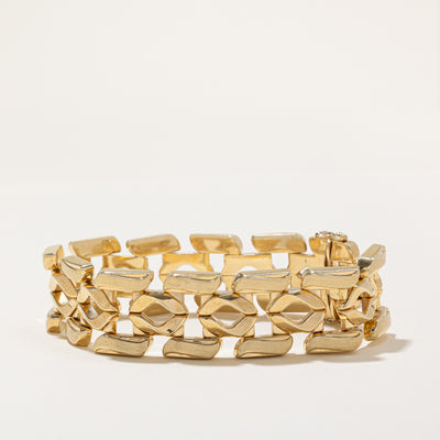 14K Yellow Gold Ornate Bracelet | 20.85mm | 7.5