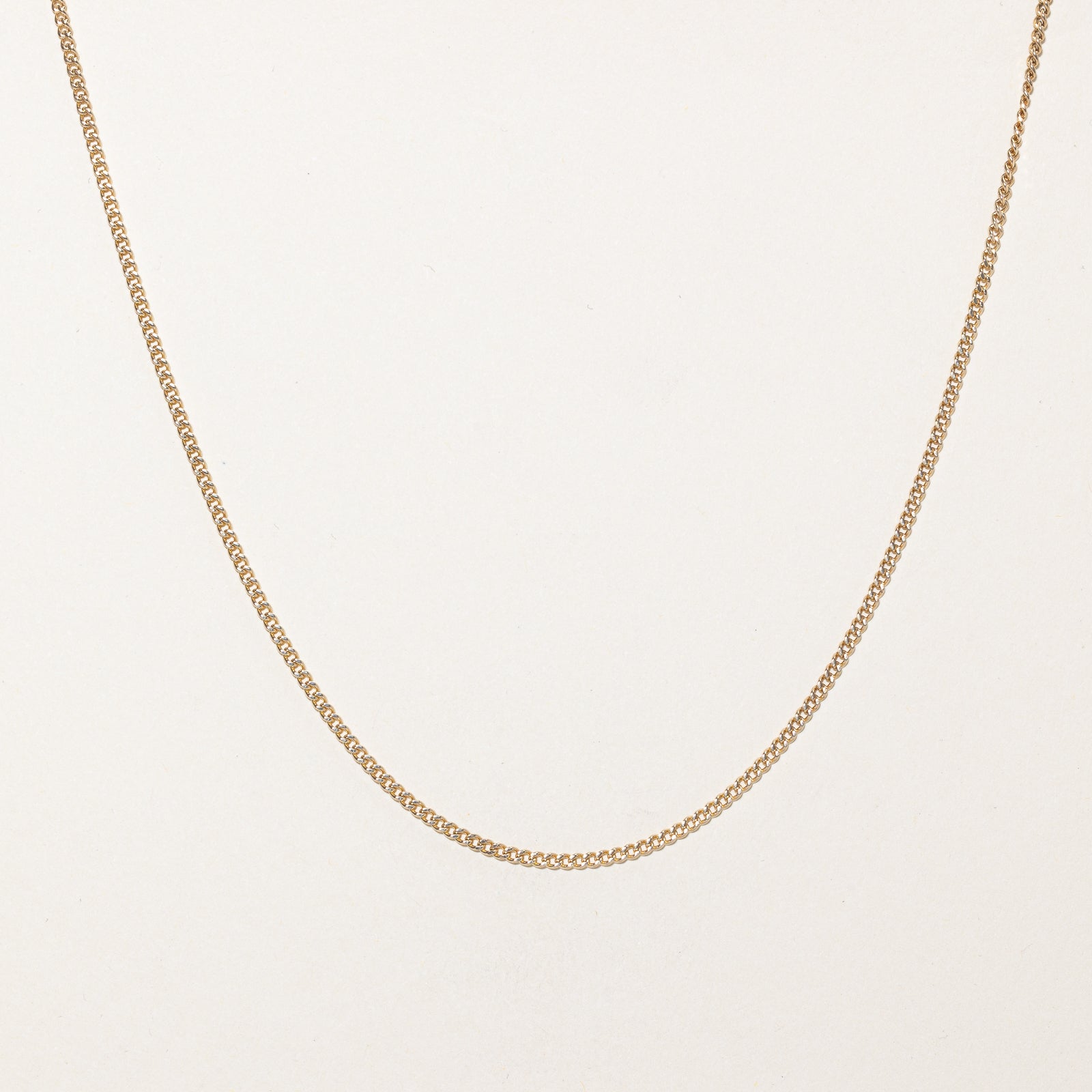 14K Yellow Gold Curb Link Chain | 1.88mm | 19.5"