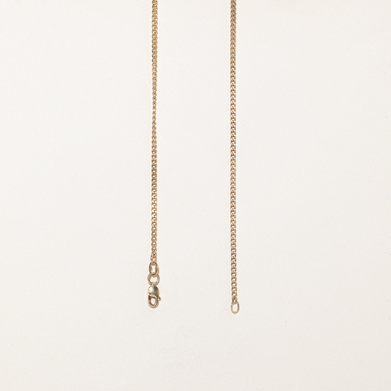 14K Yellow Gold Curb Link Chain | 1.88mm | 19.5"
