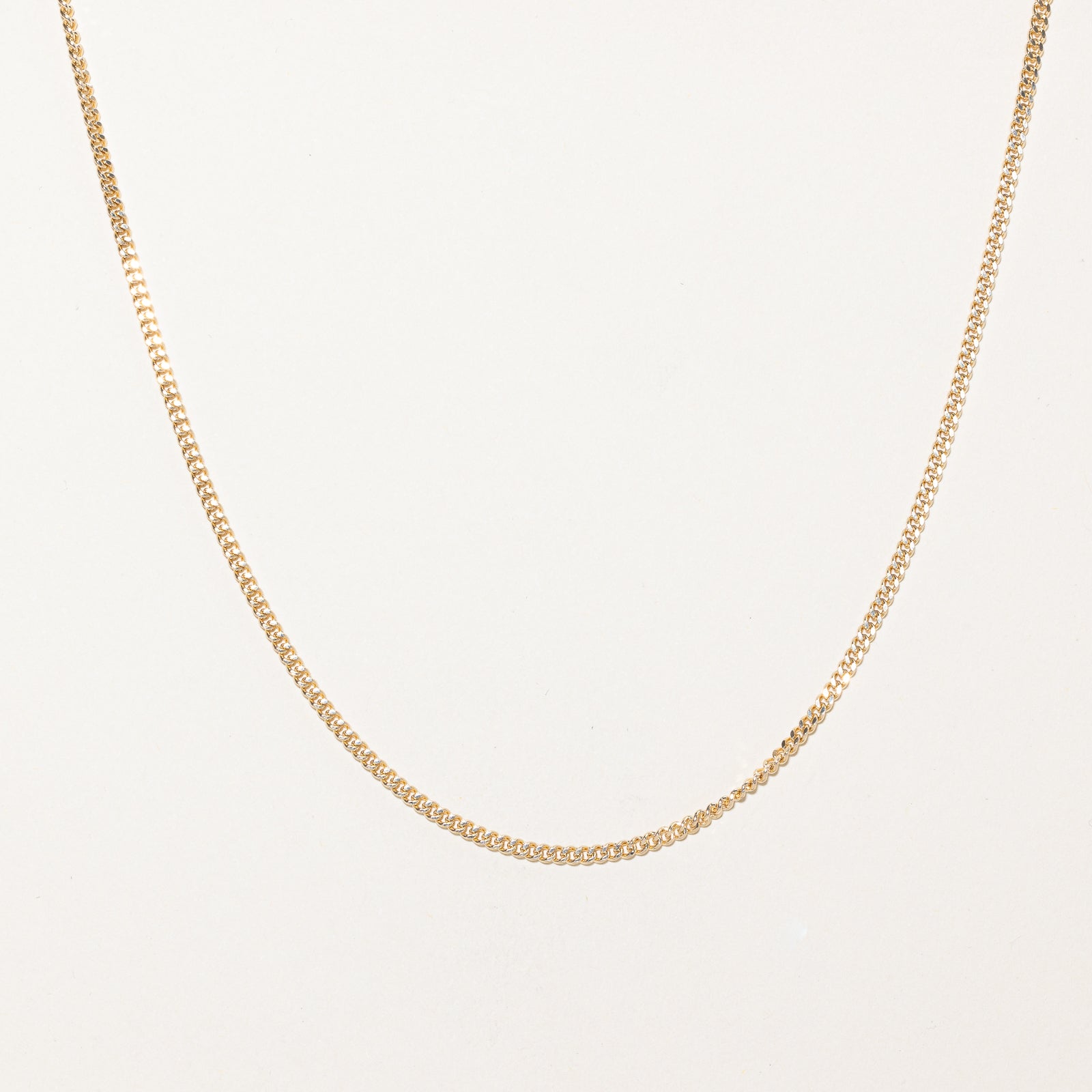 10K Yellow Gold Curb Link Chain | 2.16mm | 20"