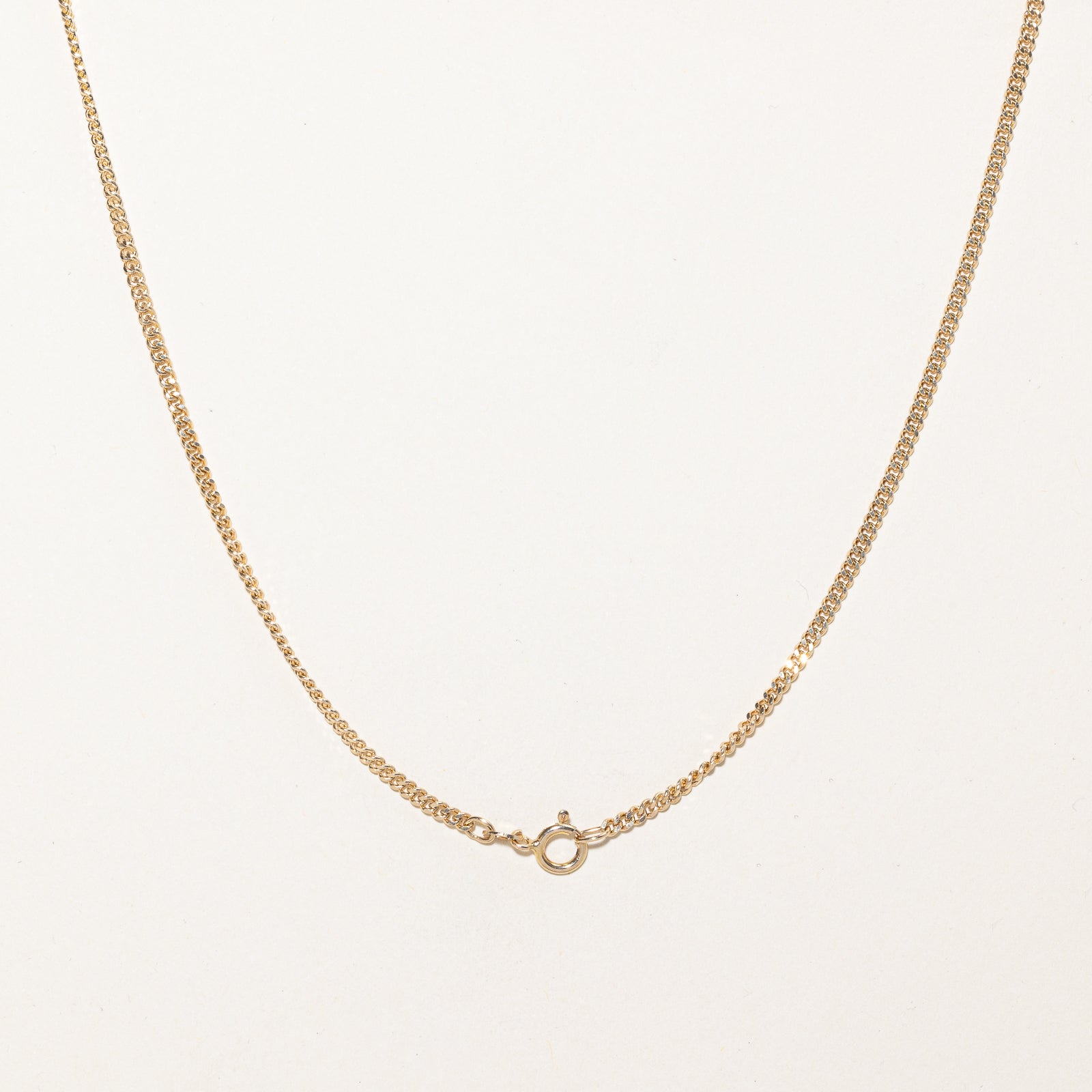 10K Yellow Gold Curb Link Chain | 2.16mm | 20"