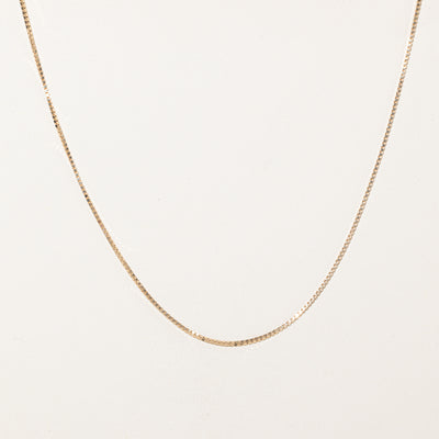 14K Yellow Gold Box Link Chain | 1.17mm | 16