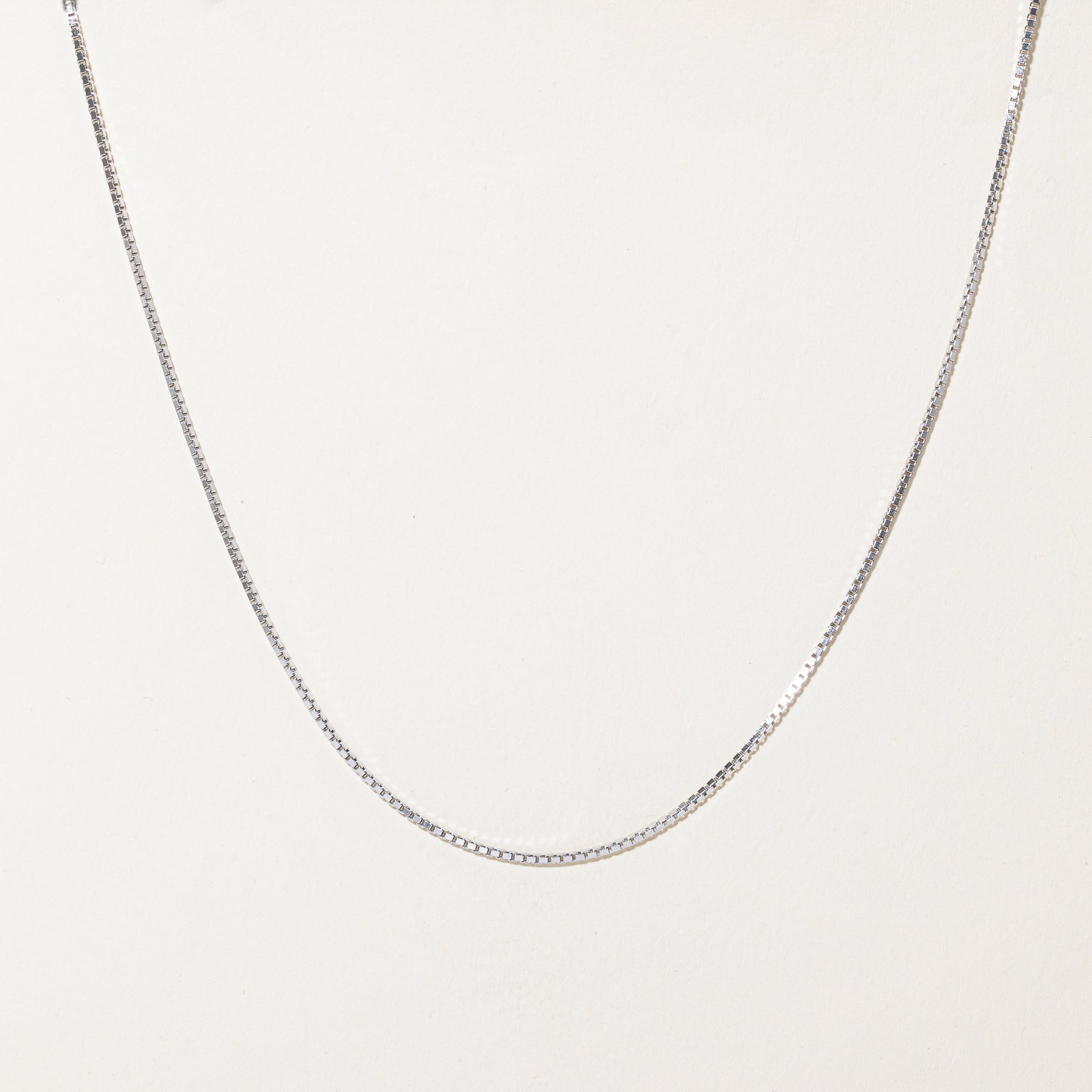 Silver Box Link Chain | 1.15mm | 20"