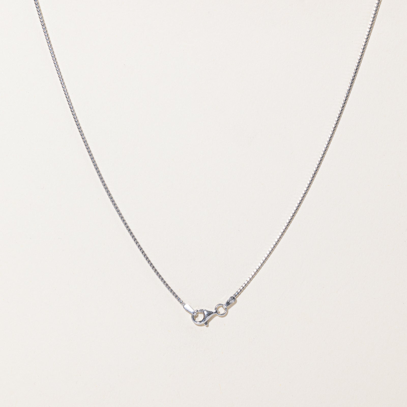 14K White Gold Foxtail Chain | 1.20mm | 19.5"