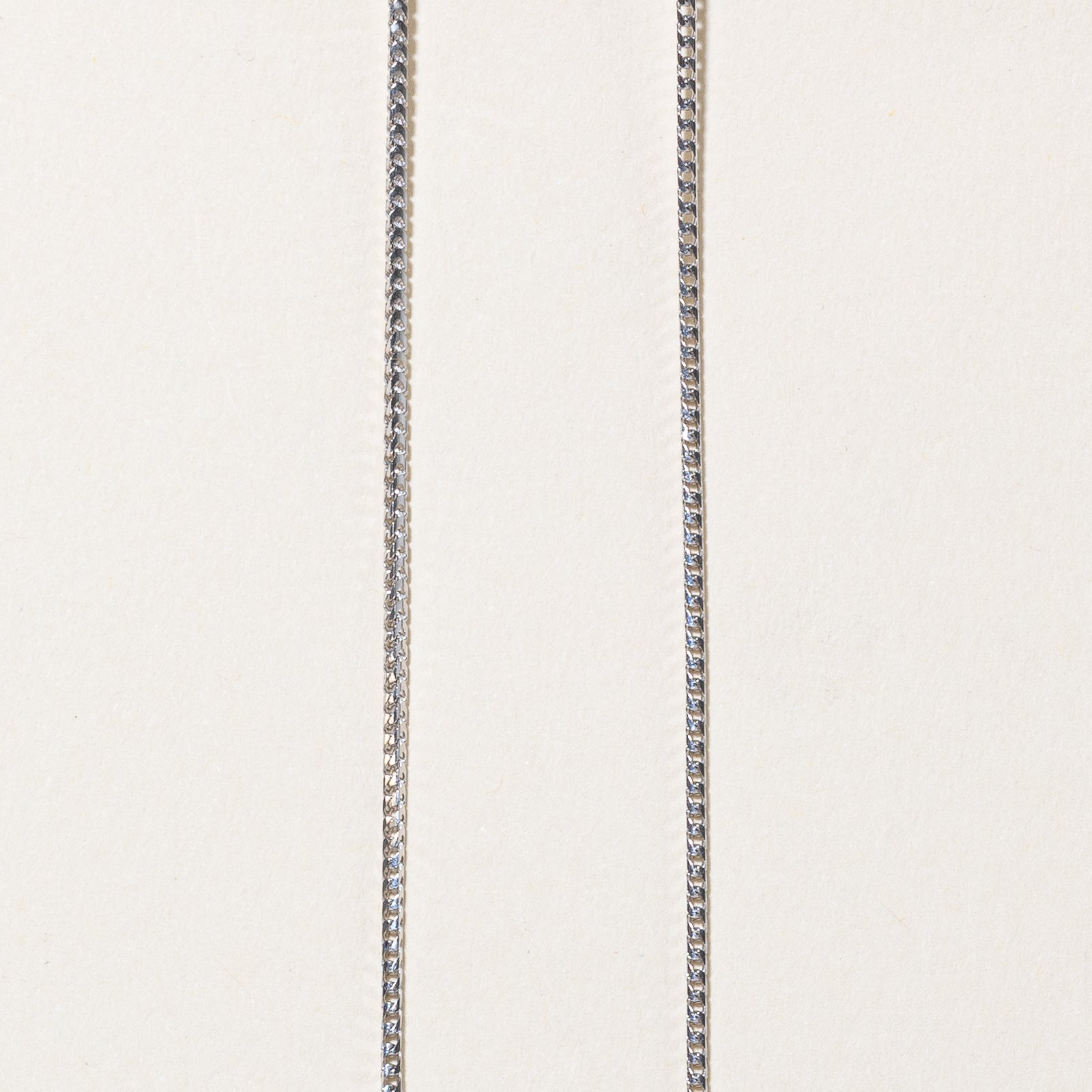 14K White Gold Foxtail Chain | 1.20mm | 19.5"