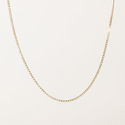 14K Yellow Gold Curb Link Chain | 1.85mm | 24