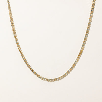 14K Yellow Gold Curb Link Chain | 3.33mm | 23.5