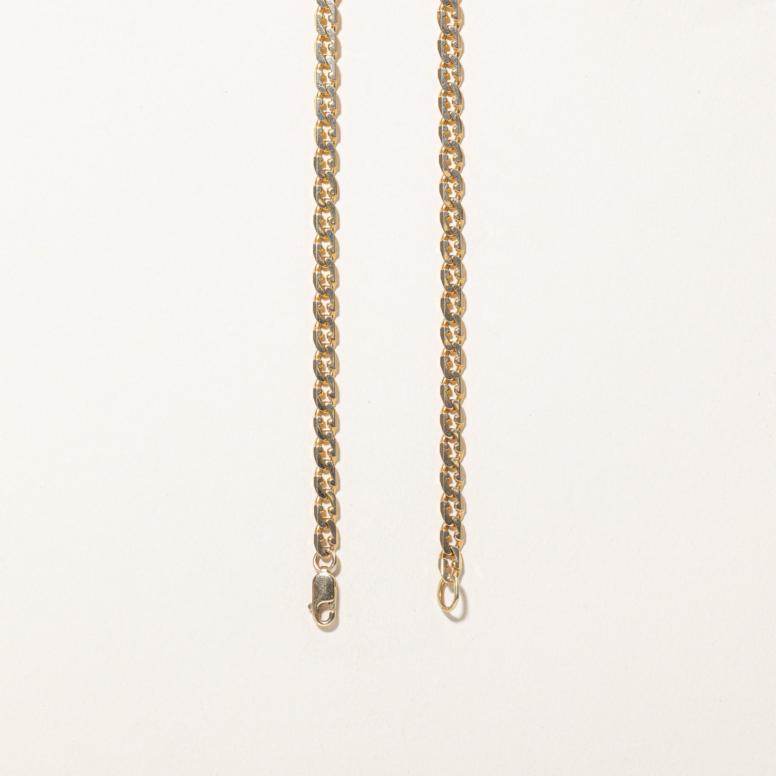 Chaîne à maillons gourmette modifiés en or jaune 14 carats | 4,10 mm | 53 cm