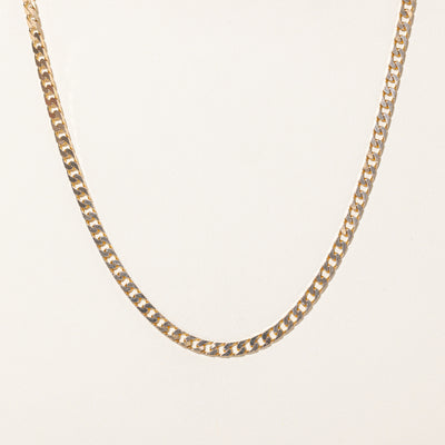 Italian 10K Yellow Gold Curb Link Chain | 4.17mm | 23