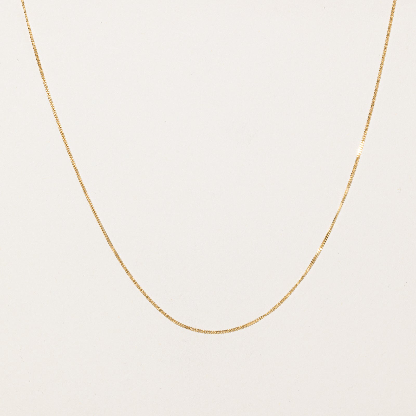 14K Yellow Gold Curb Link Chain | 1.04mm | 18"