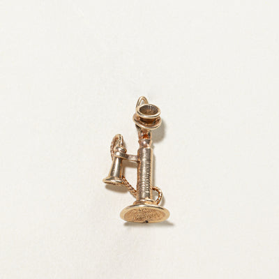 1972 London 9K Yellow Gold Vintage Phone Charm