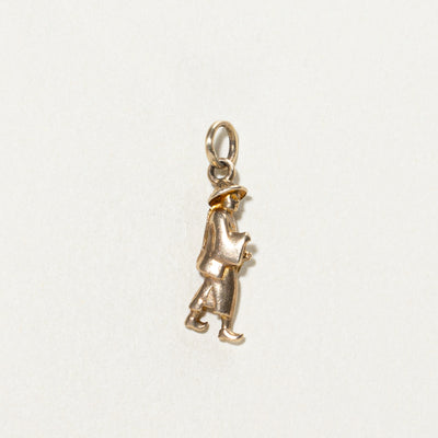 9K Yellow Gold Walking Person Charm