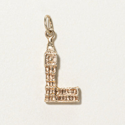 London 9K Yellow Gold Big Ben Charm
