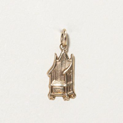 1952 Birmingham 9K Yellow Gold Cathedral Chair Charm