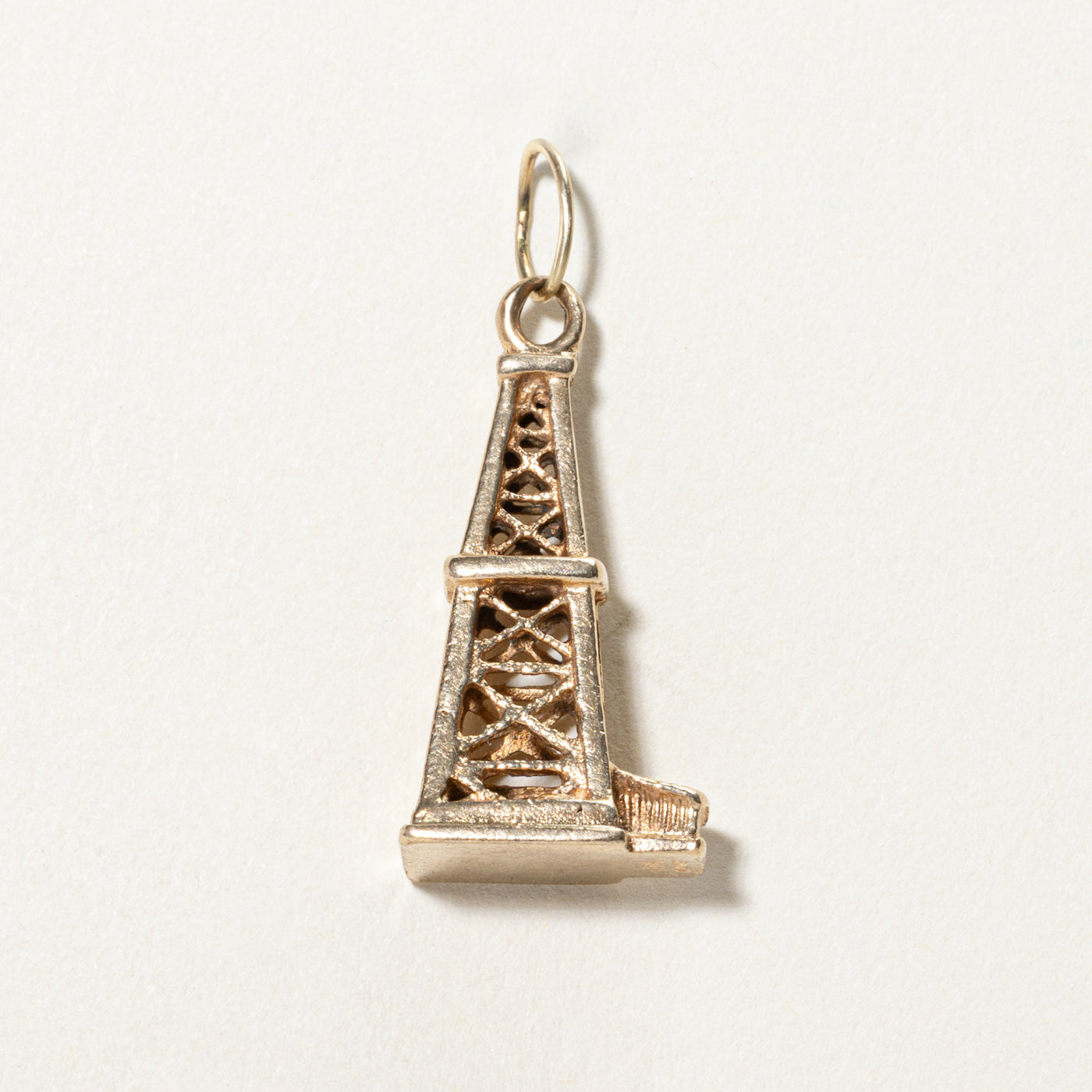 10K Yellow Gold Oil Rig Charm