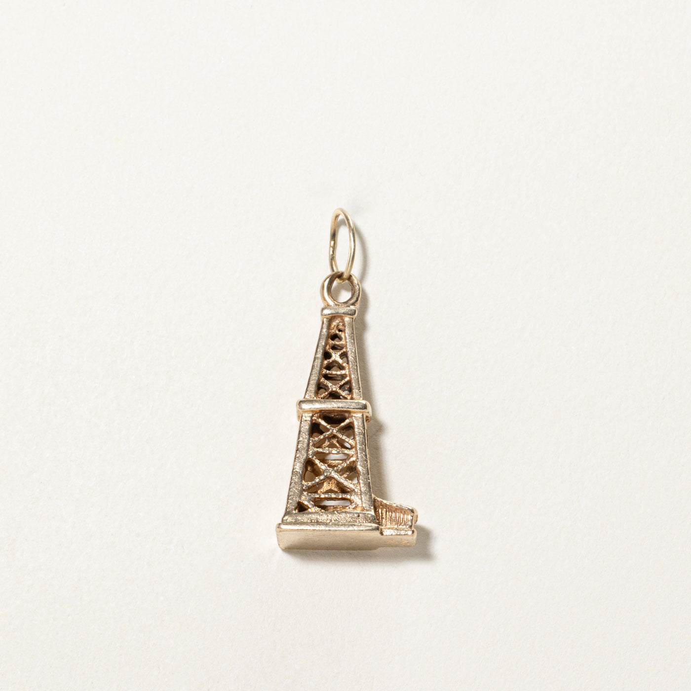 10K Yellow Gold Oil Rig Charm