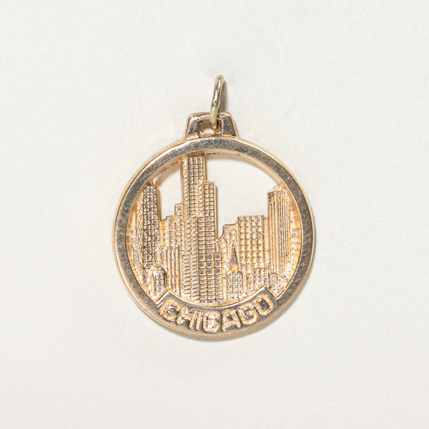 10K Yellow Gold Chicago Pendant