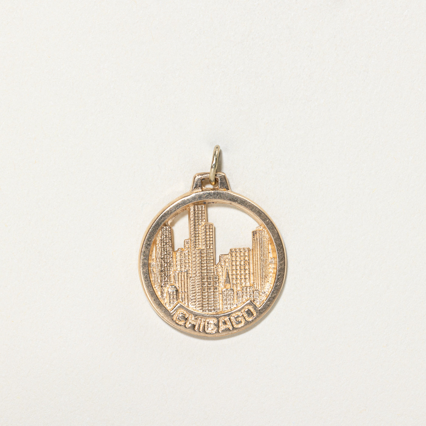 10K Yellow Gold Chicago Pendant