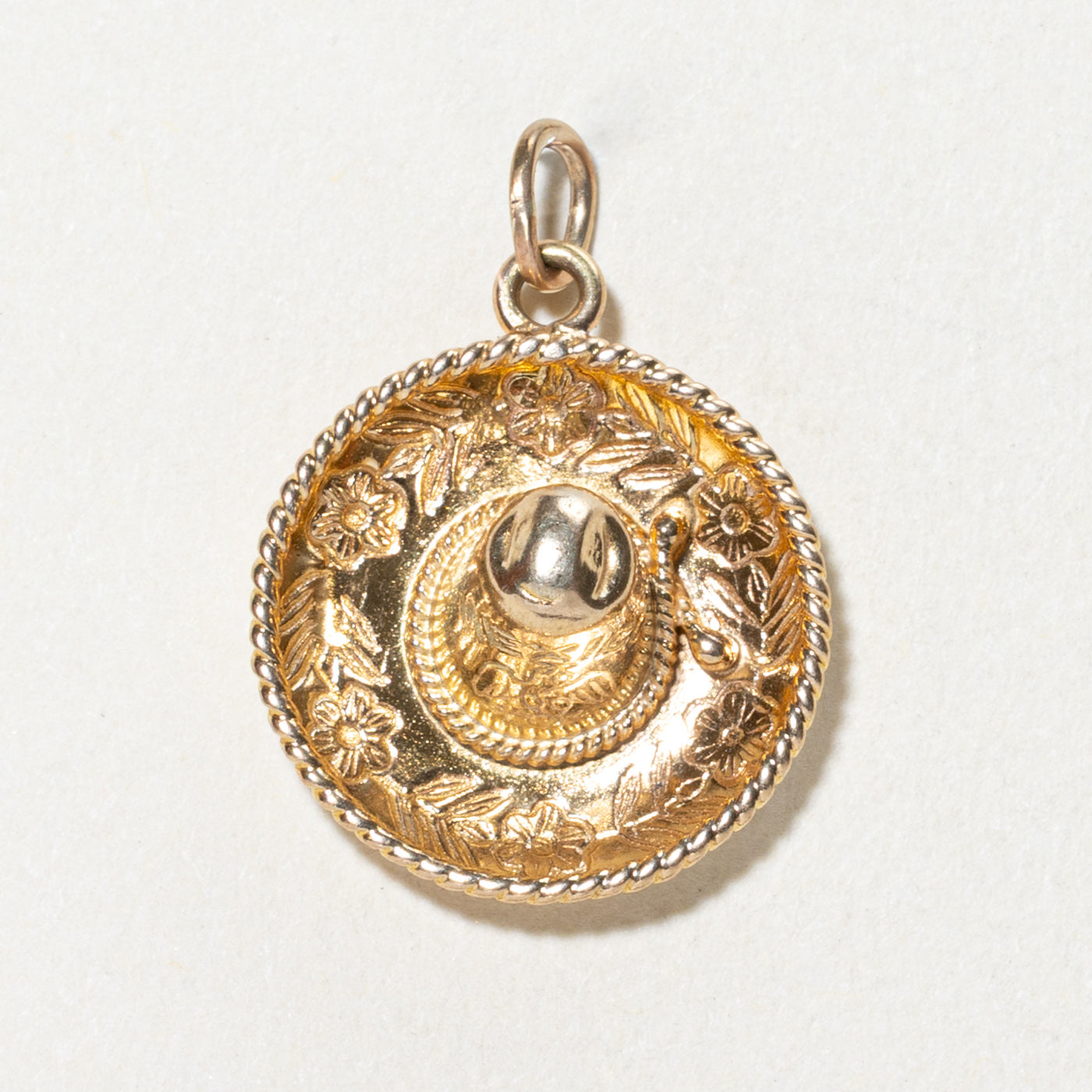 14K Yellow Gold Sombrero Charm