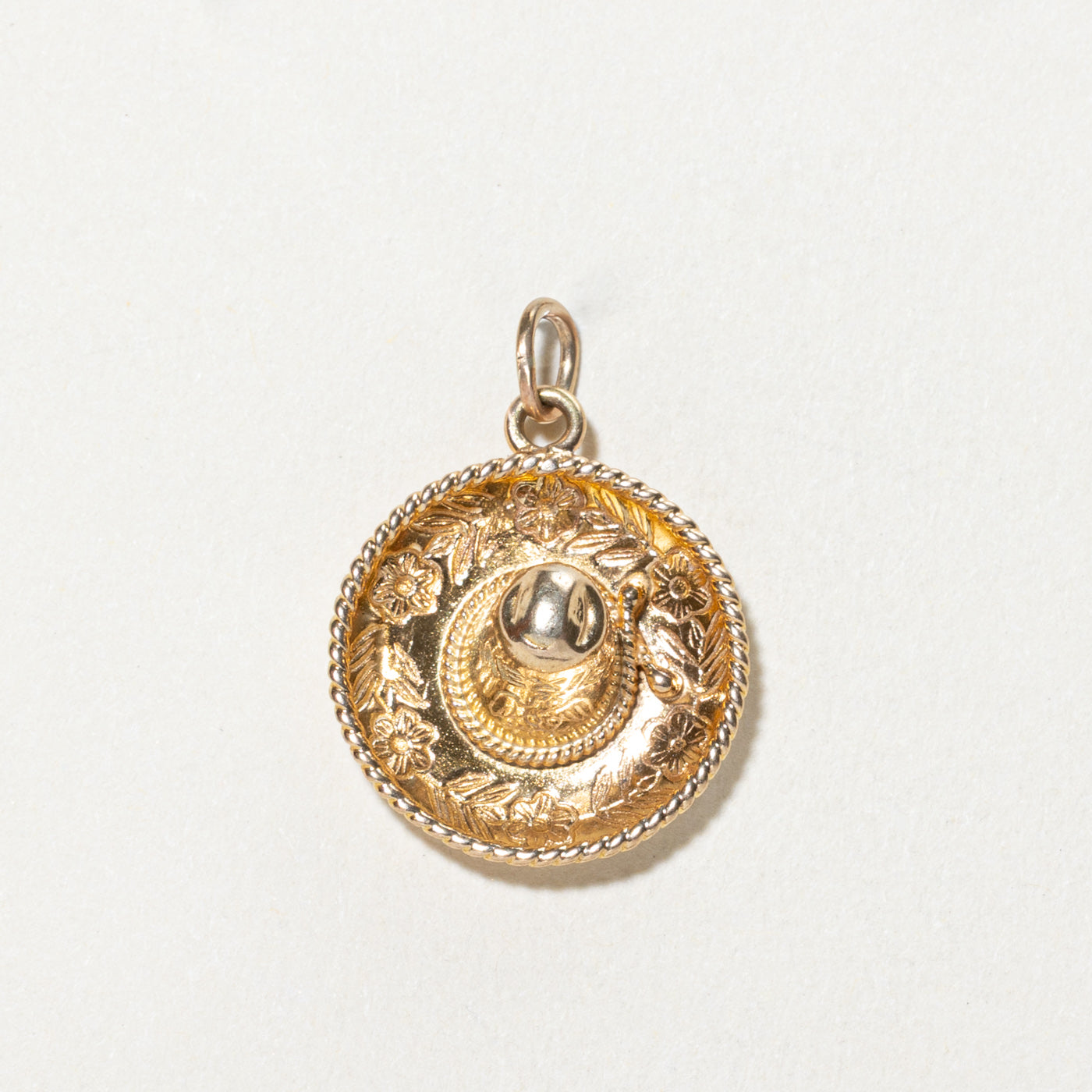 14K Yellow Gold Sombrero Charm