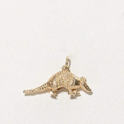 14K Yellow Gold Armadillo Charm