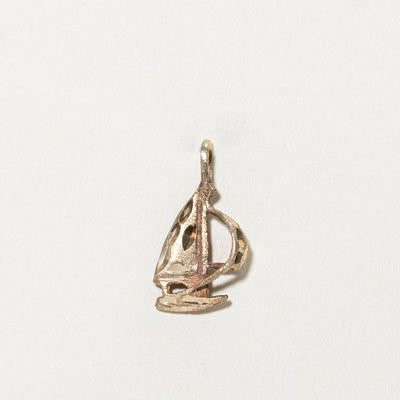 14K Yellow Gold Sailboat Charm