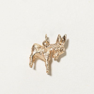 14K Yellow Gold Donkey Charm