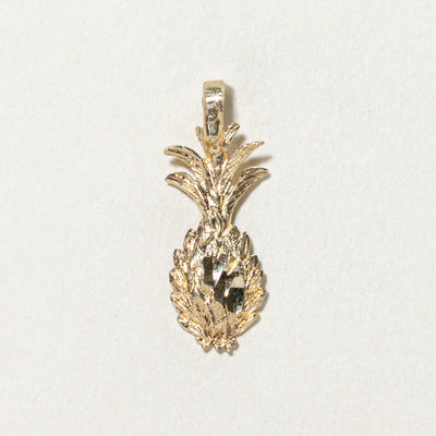 14K Yellow Gold Pineapple Charm