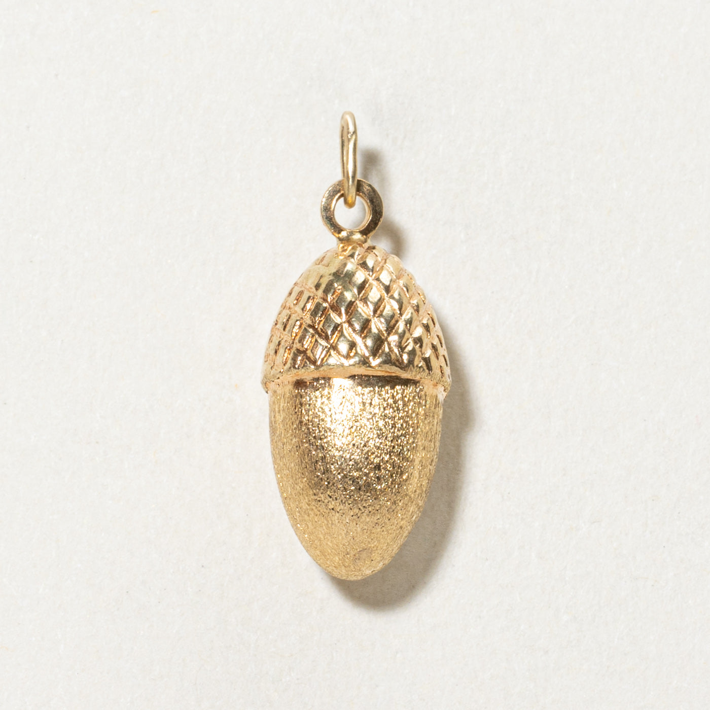 18K Yellow Gold Acorn Charm