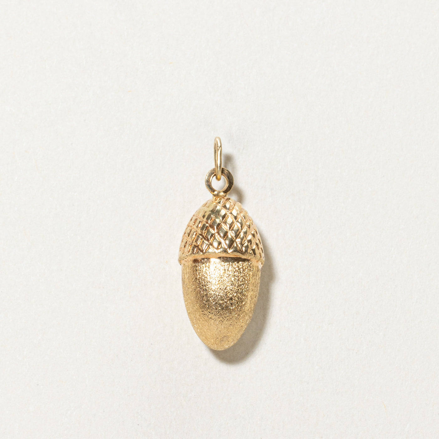18K Yellow Gold Acorn Charm