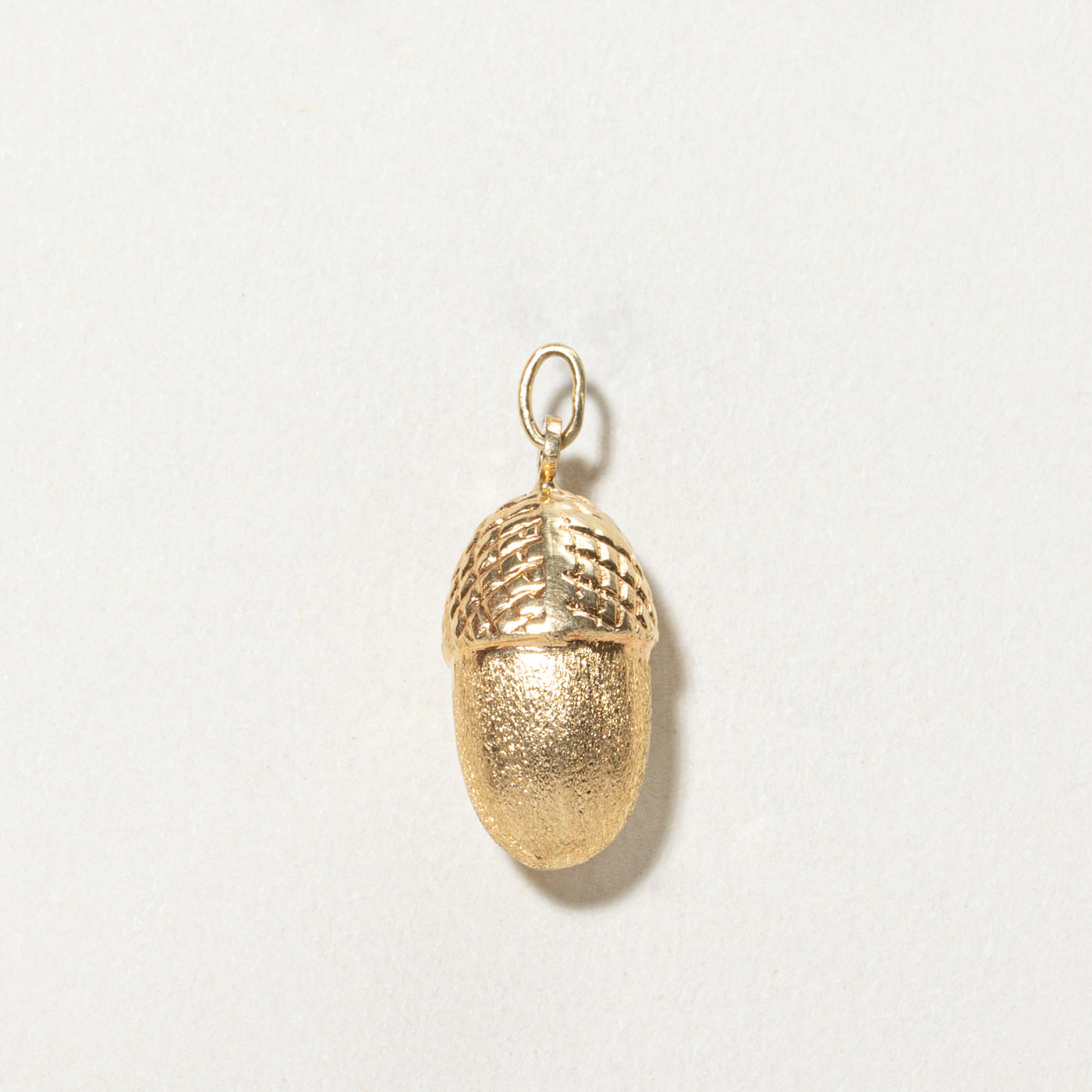 18K Yellow Gold Acorn Charm