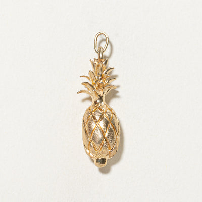 18K Yellow Gold Pineapple Charm