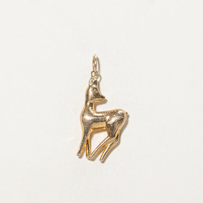 1976 Birmingham 9K Yellow Gold Deer Charm