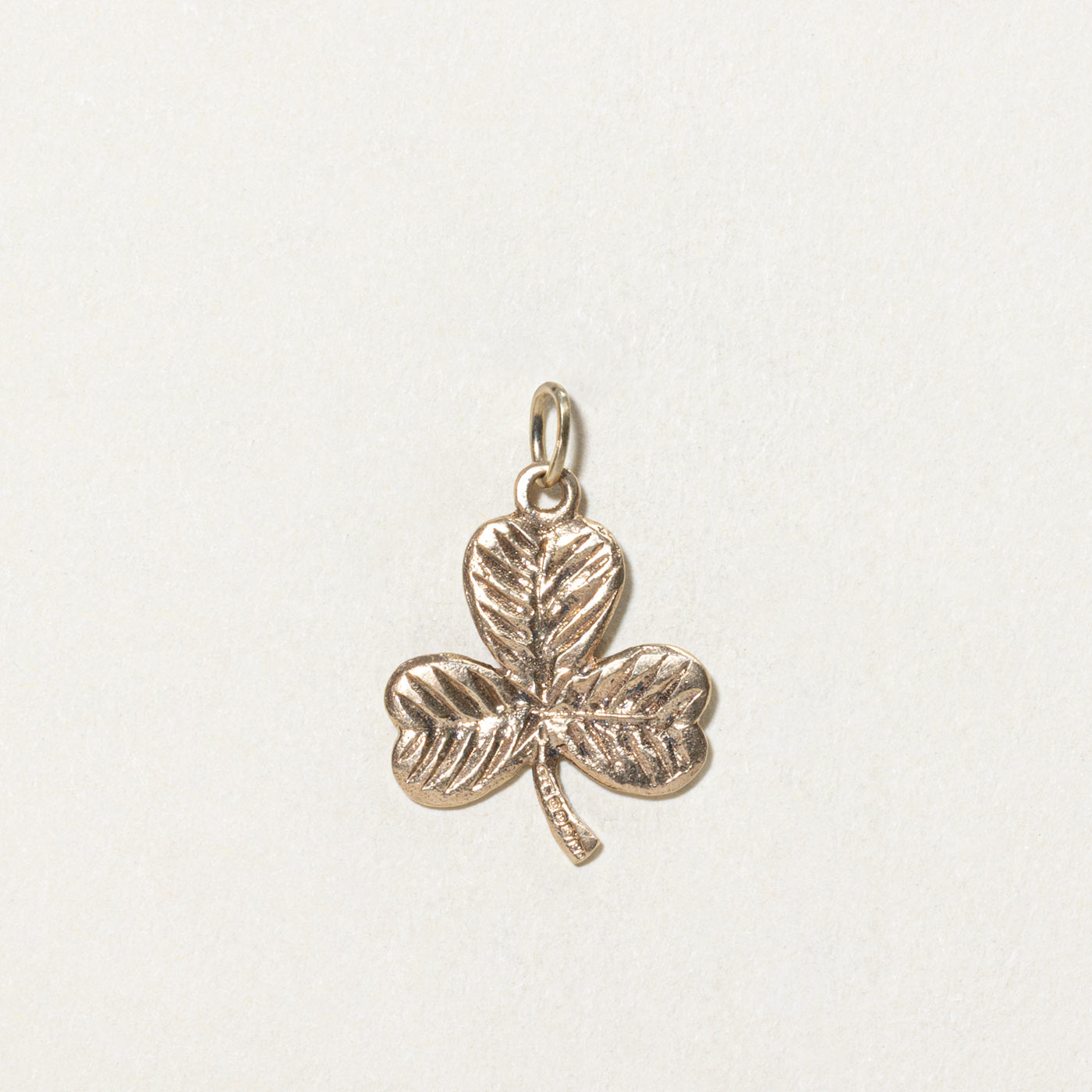 1981 Dublin 9K Yellow Gold Shamrock Pendant