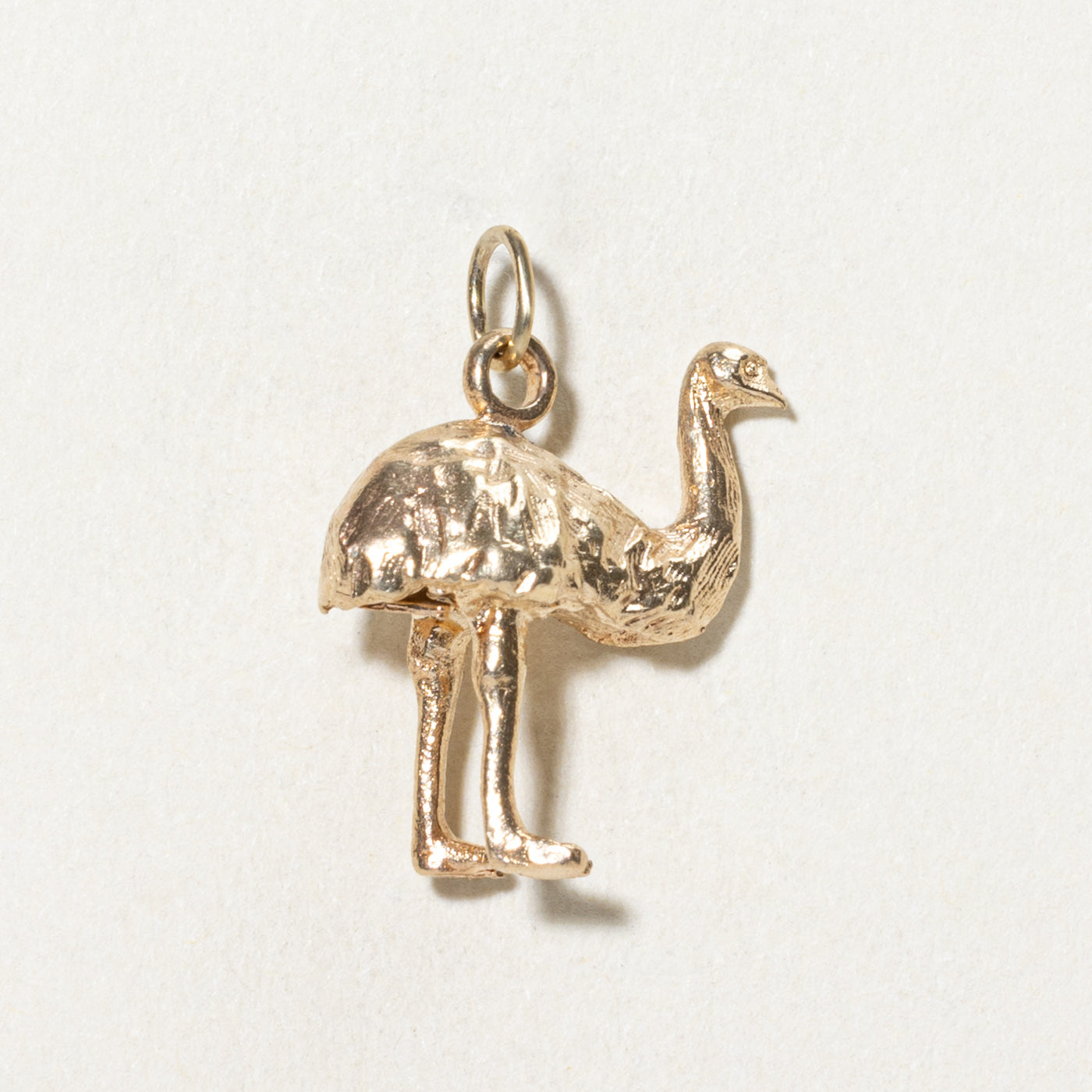 9K Yellow Gold Ostrich Charm