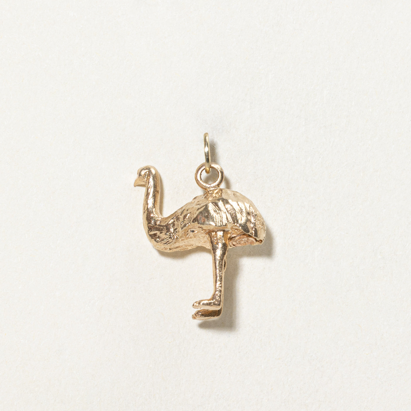 9K Yellow Gold Ostrich Charm