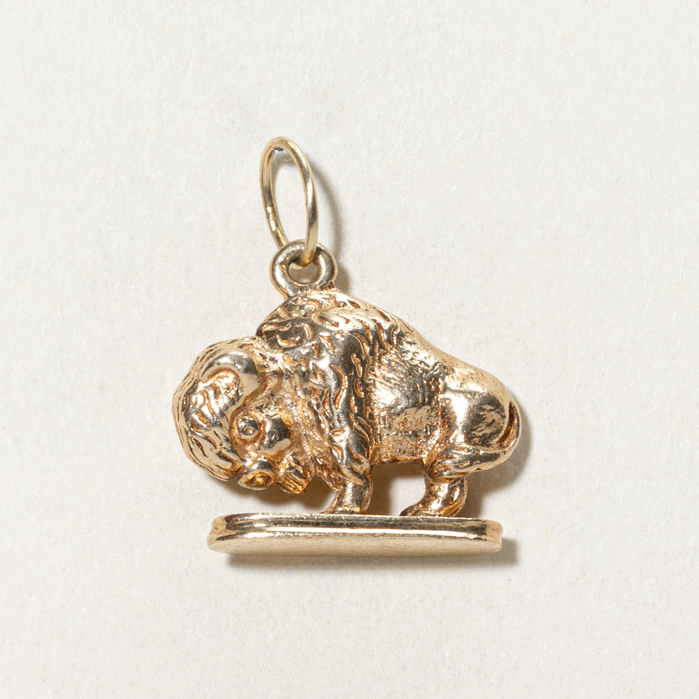 10K Yellow Gold Buffalo Charm
