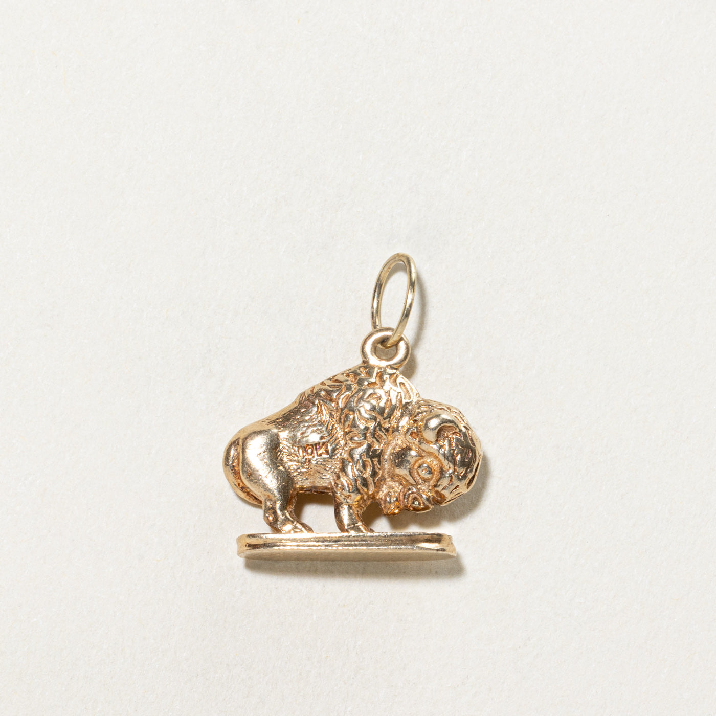 10K Yellow Gold Buffalo Charm