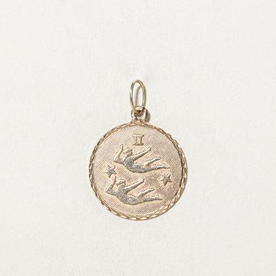 10K Yellow Gold Gemini Pendant