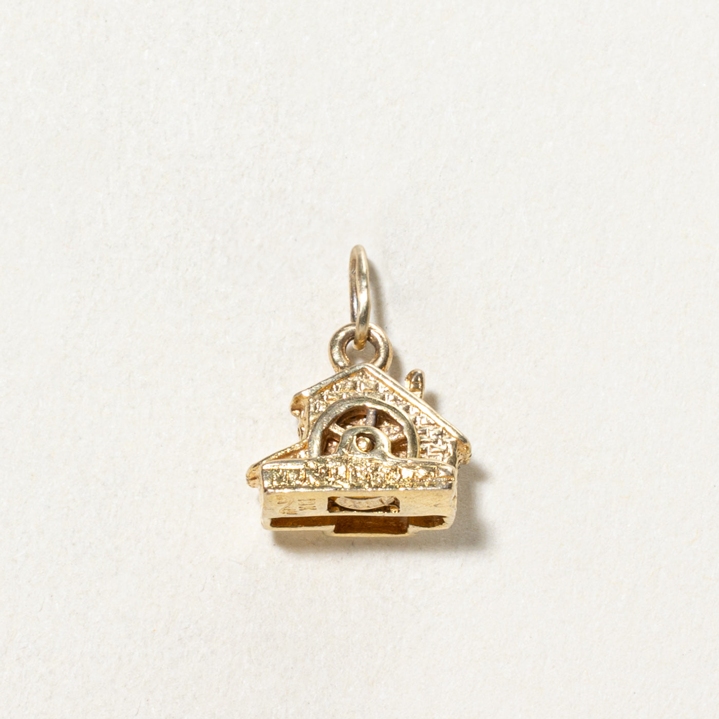 10K Yellow Gold Water Mill Charm