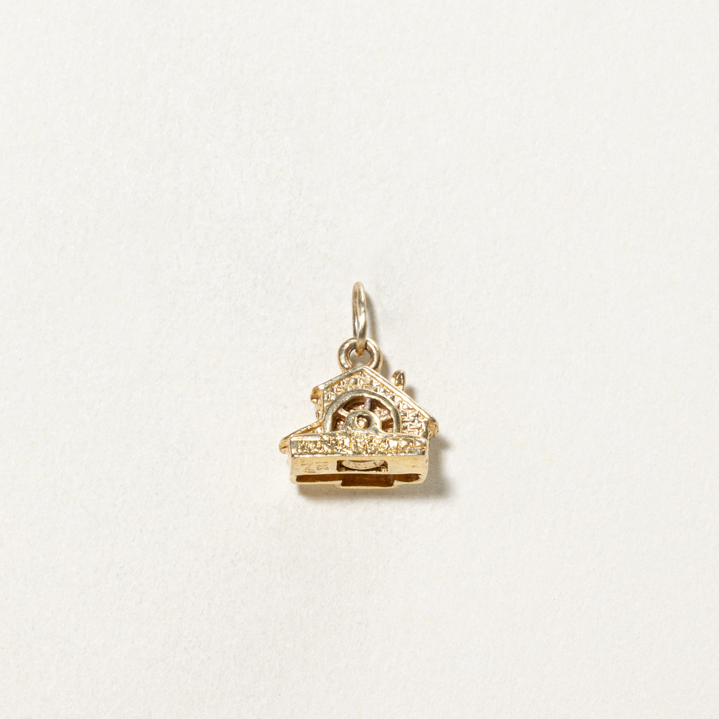 10K Yellow Gold Water Mill Charm