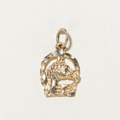 10K Yellow Gold Horse Charm