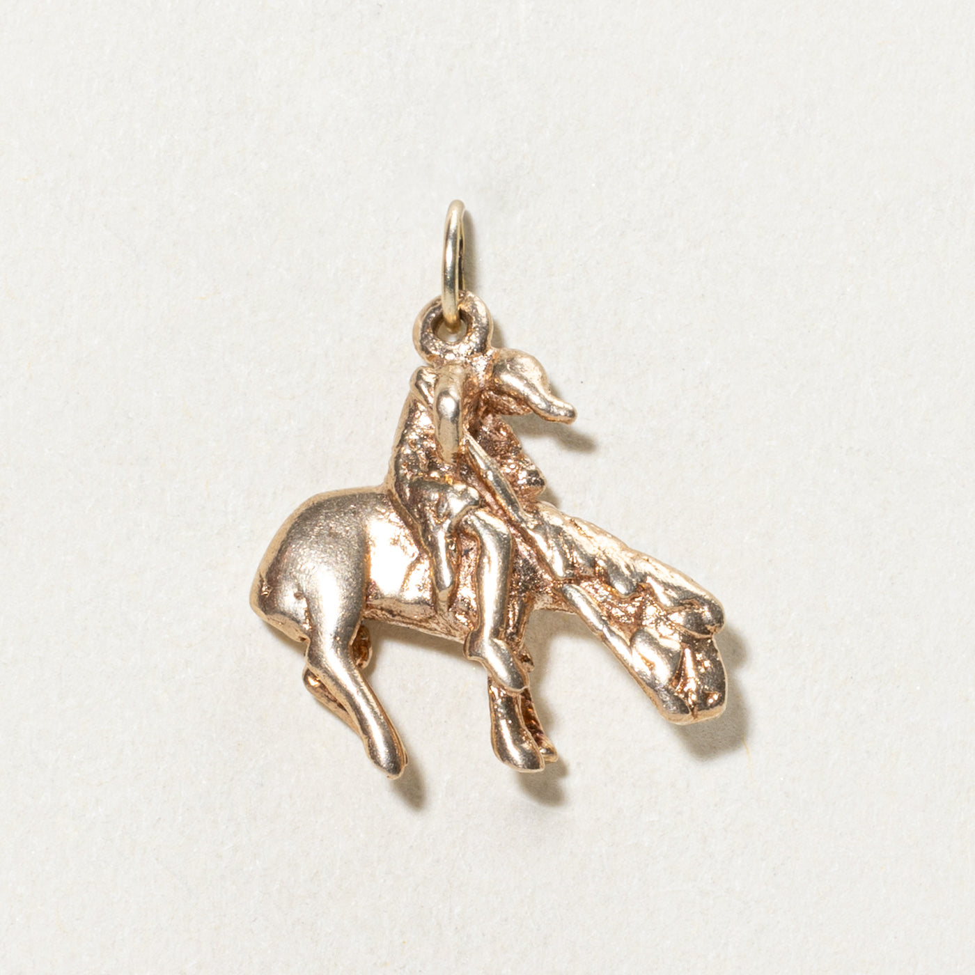 10K Yellow Gold Knight & Horse Charm