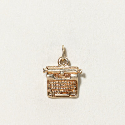10K Yellow Gold Typewriter Charm