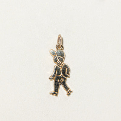 10K Yellow Gold Walking Boy Charm