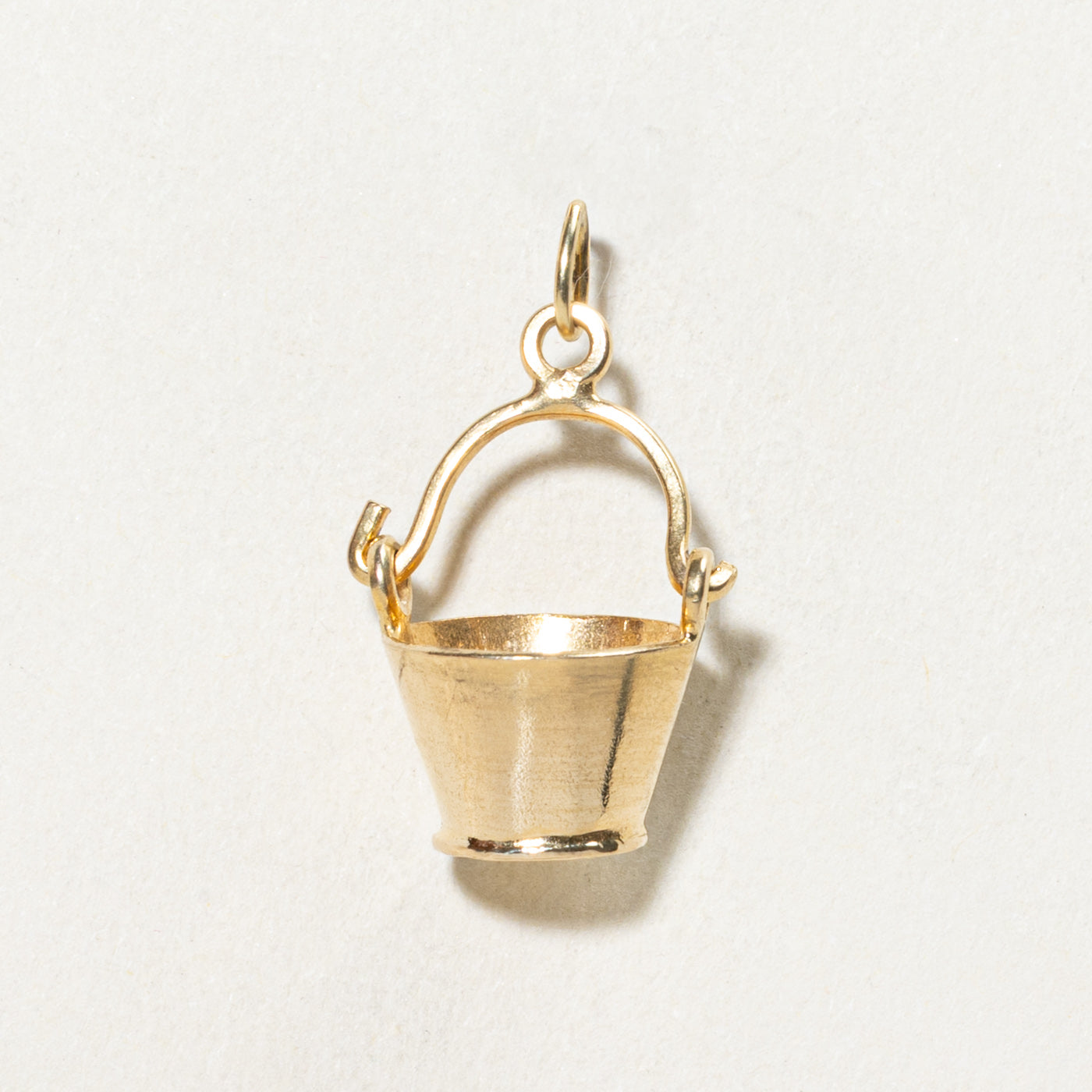 18K Yellow Gold Bucket Charm