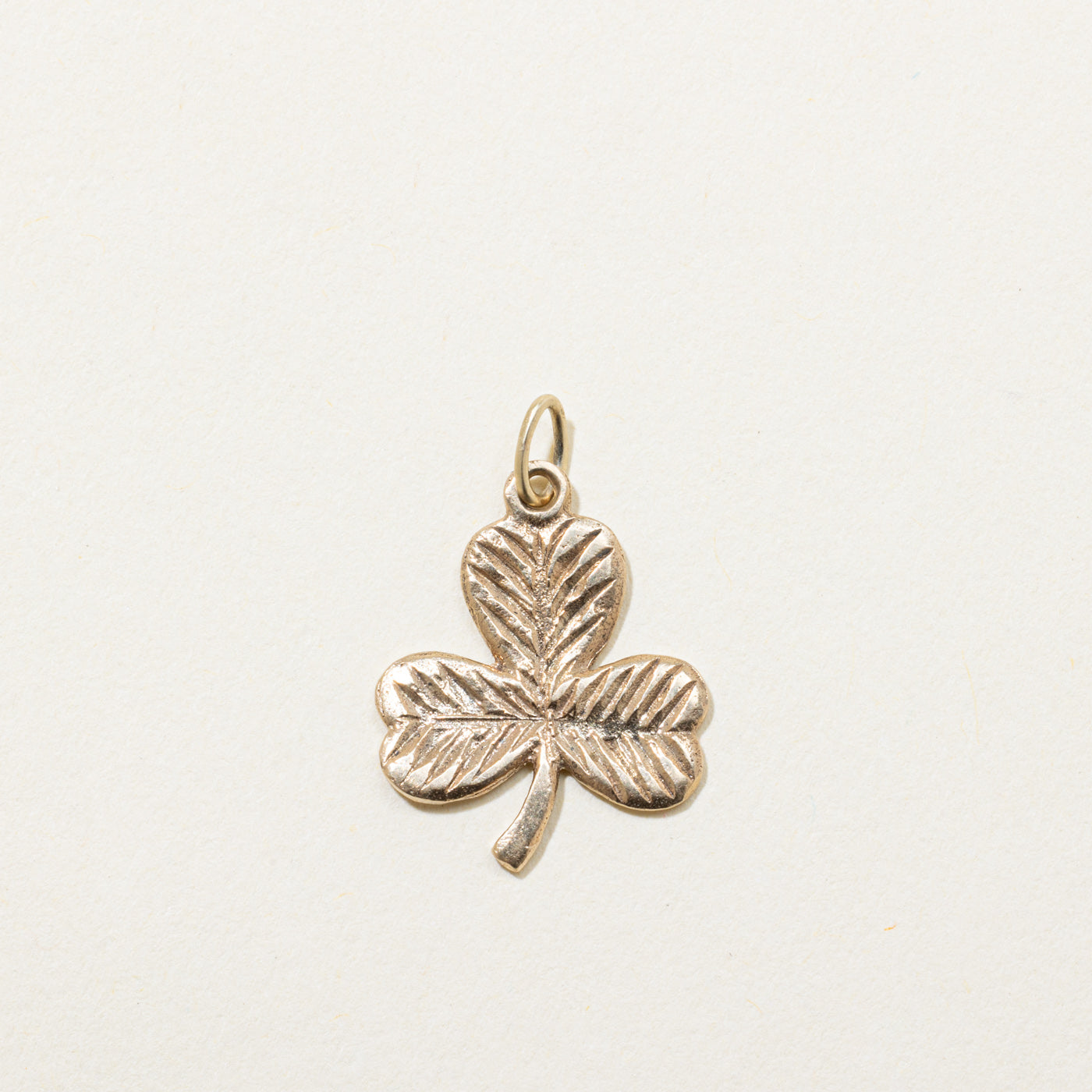 1981 Dublin 9K Yellow Gold Shamrock Pendant