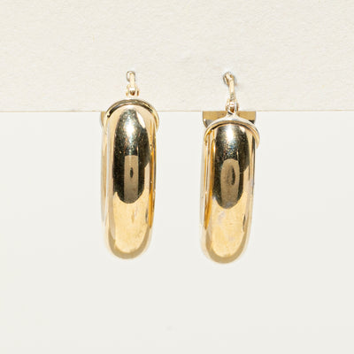 18k Yellow Gold Chunky Hoop Earrings