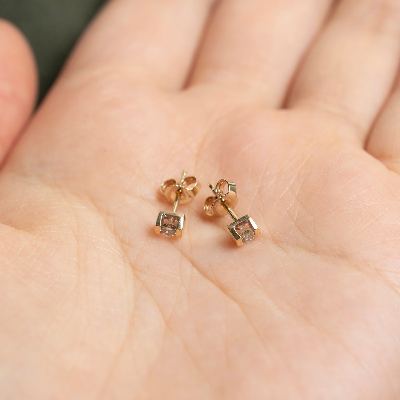 14K Tension Set Diamond Stud Earrings | 0.14ctw